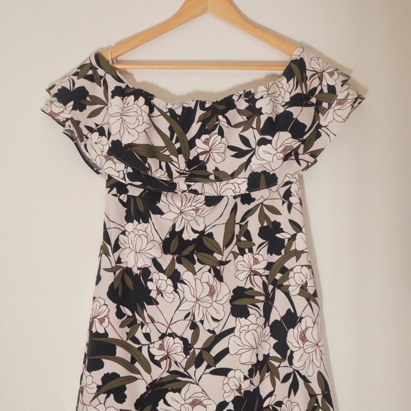 Banana Republic Floral Off-shoulder Dress (Size 6) - Picture 2 of 4